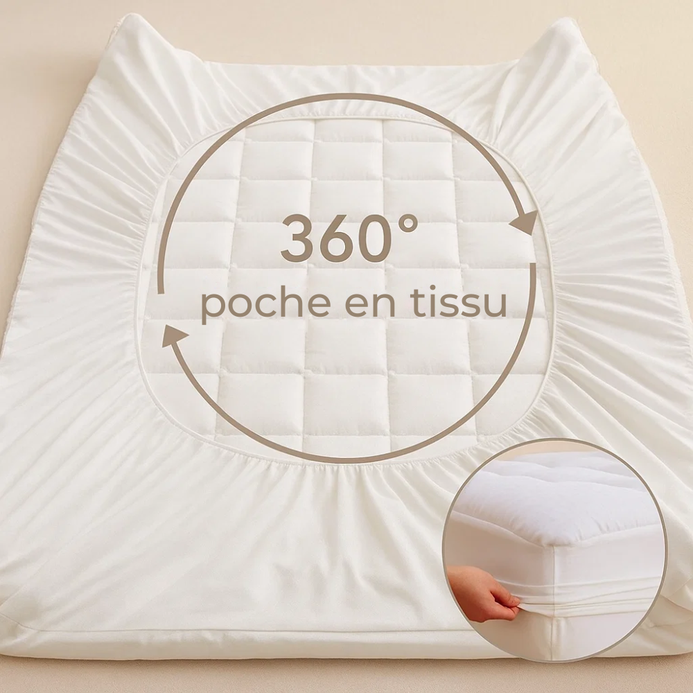 Surmatelas rafraîchissant matelassé en coton – vue 5