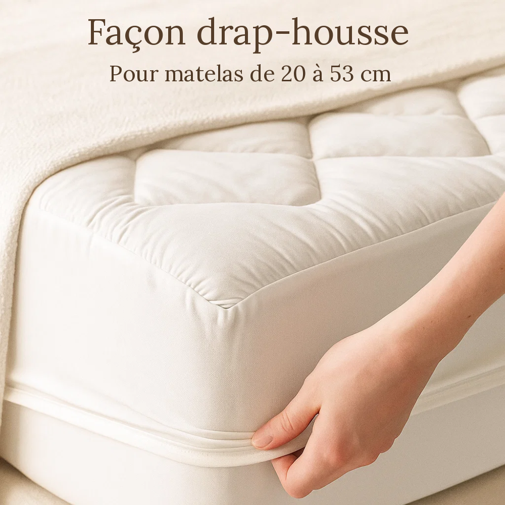 Surmatelas rafraîchissant matelassé en coton – vue 6