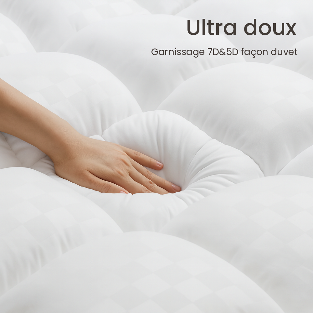Surmatelas rafraîchissant matelassé en coton – vue 7