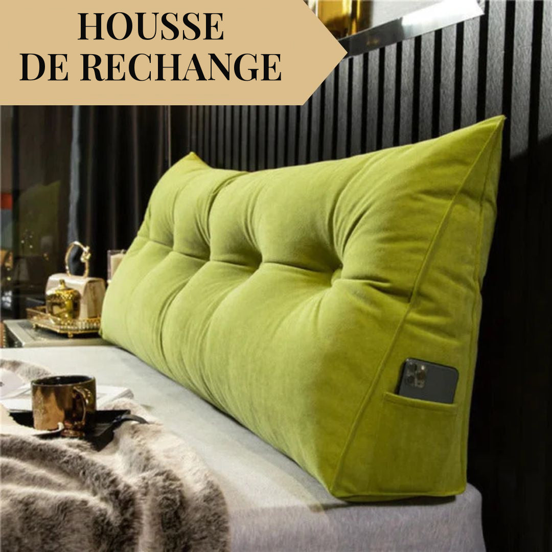 Housse de rechange pour coussin tête de lit triangulaire – vue 2