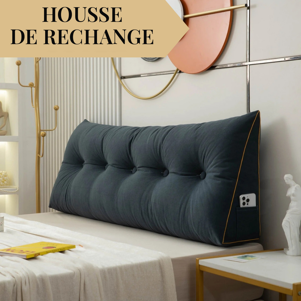 Housse de rechange pour coussin tête de lit capitonné – vue 6