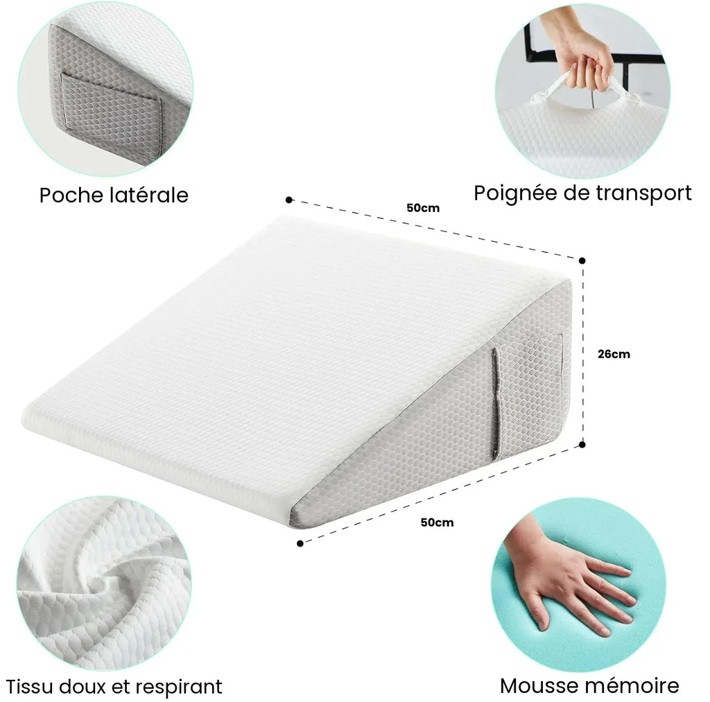 Coussin de lit incliné à mémoire de forme – vue 5