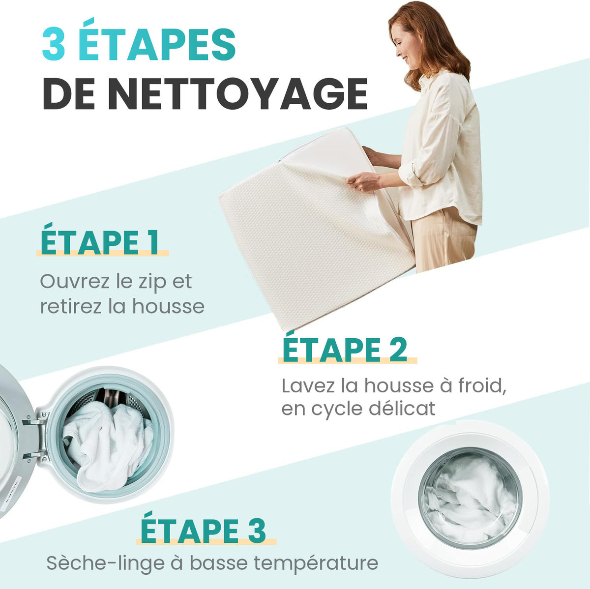 Coussin de lit incliné à mémoire de forme – vue 6