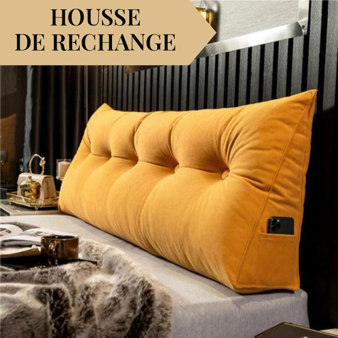 Housse de rechange pour coussin tête de lit triangulaire – vue 3