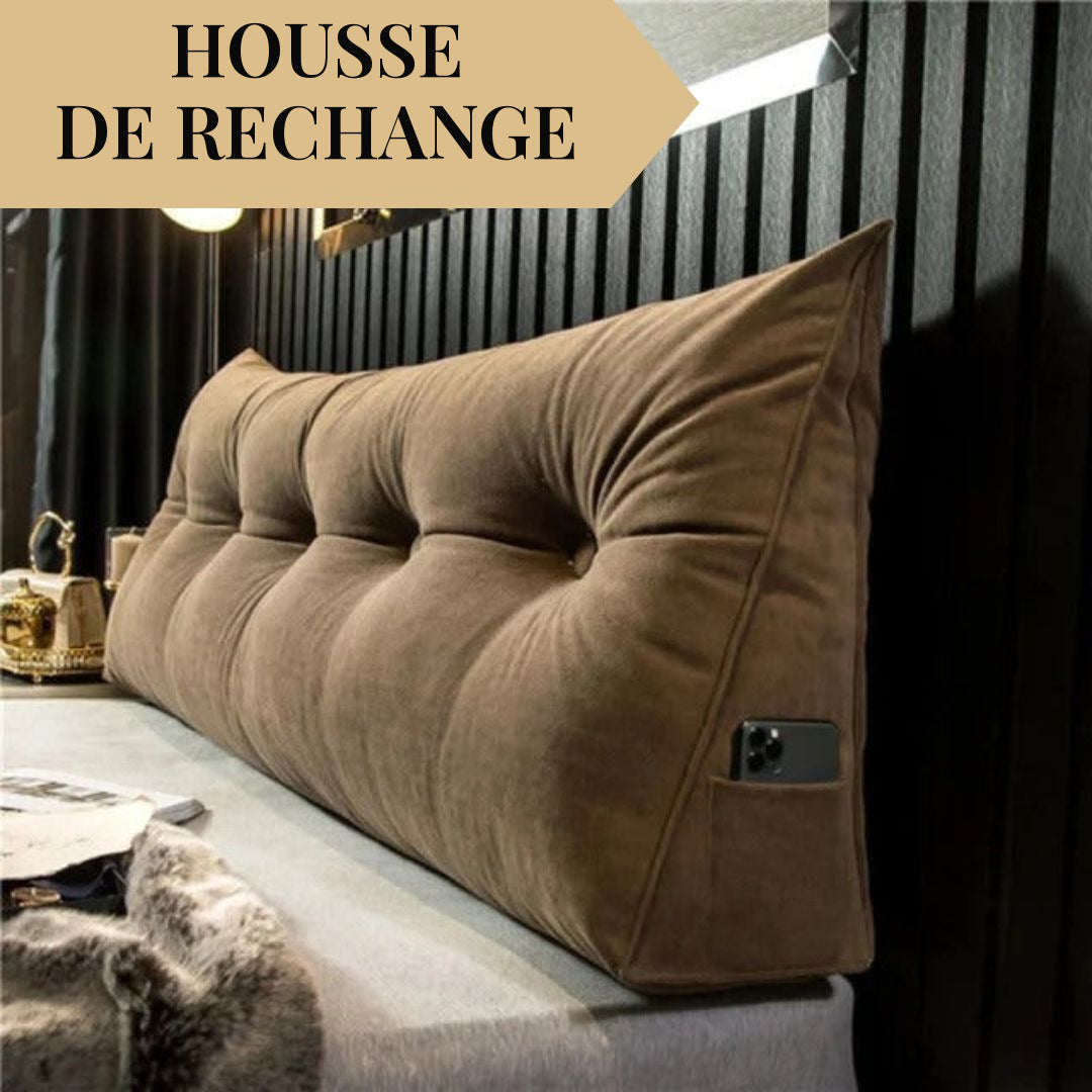 Housse de rechange pour coussin tête de lit triangulaire – vue 4