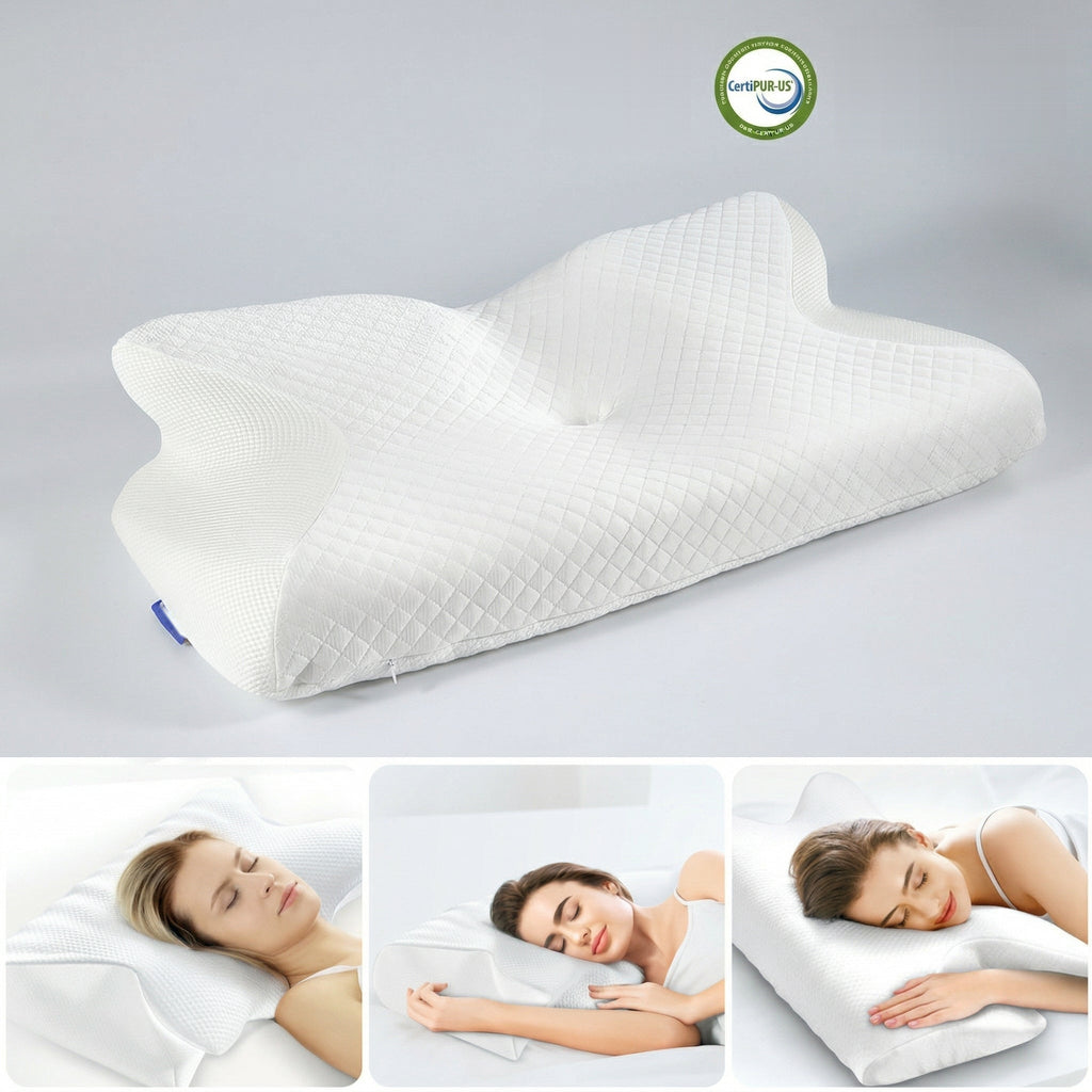 Oreiller cervical ergonomique en mousse à mémoire de forme – vue 1