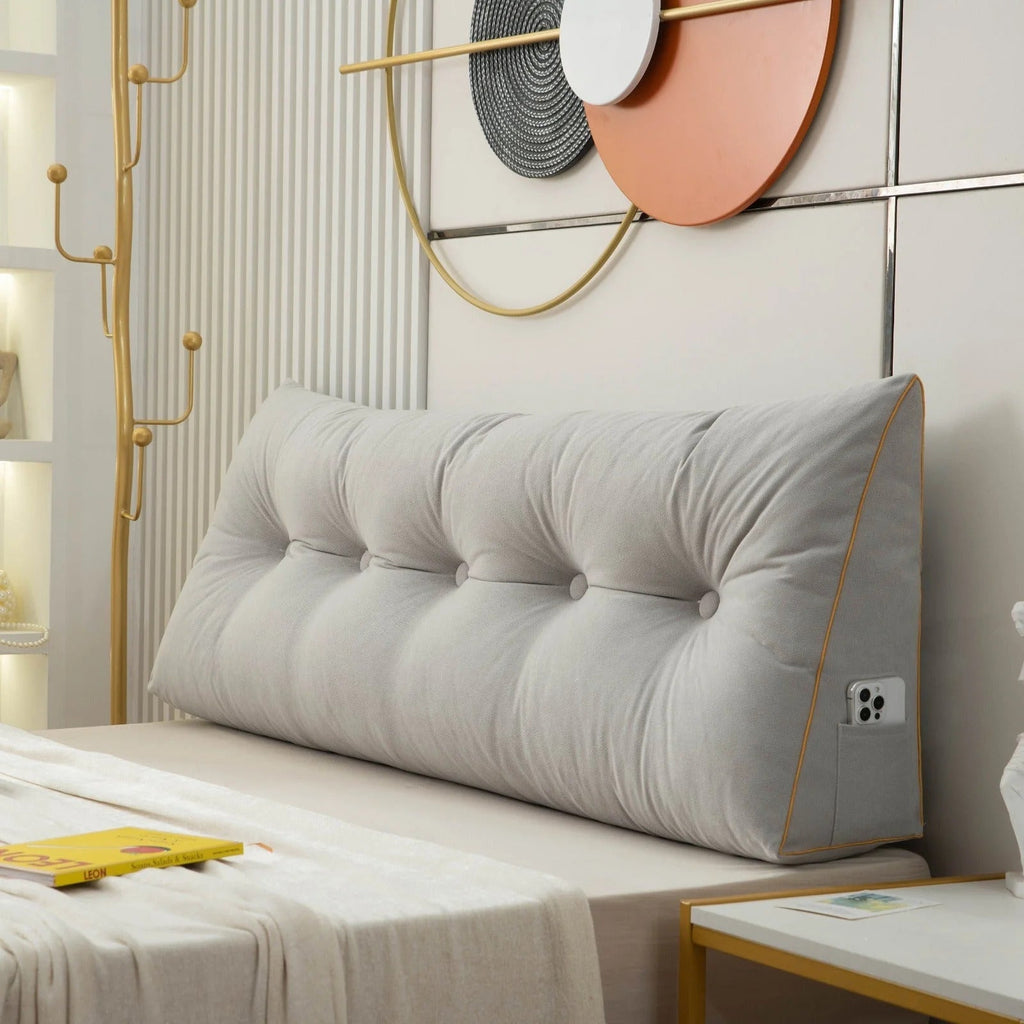 Coussin tête de lit capitonné à passepoil – vue 4