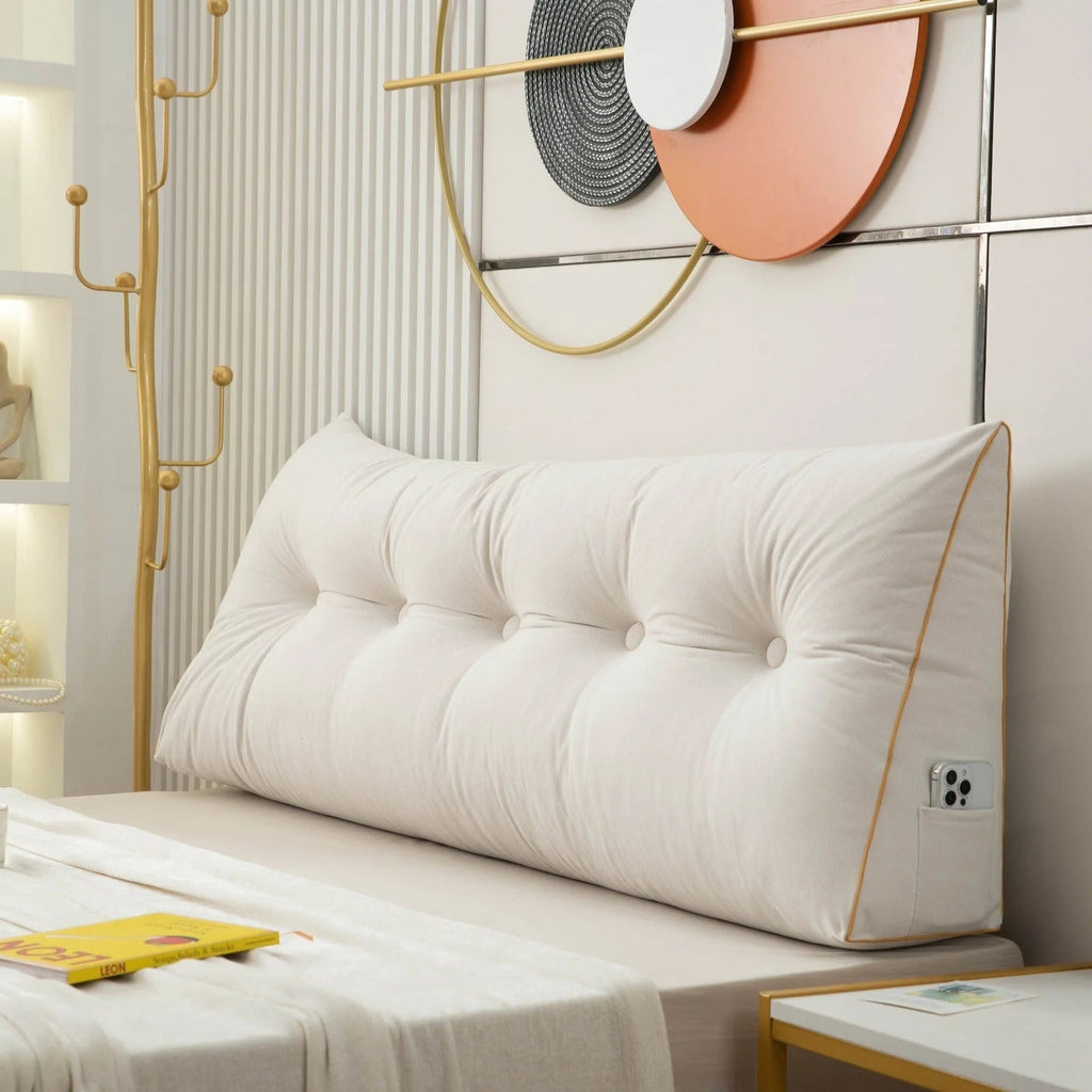 Coussin tête de lit capitonné à passepoil – vue 3