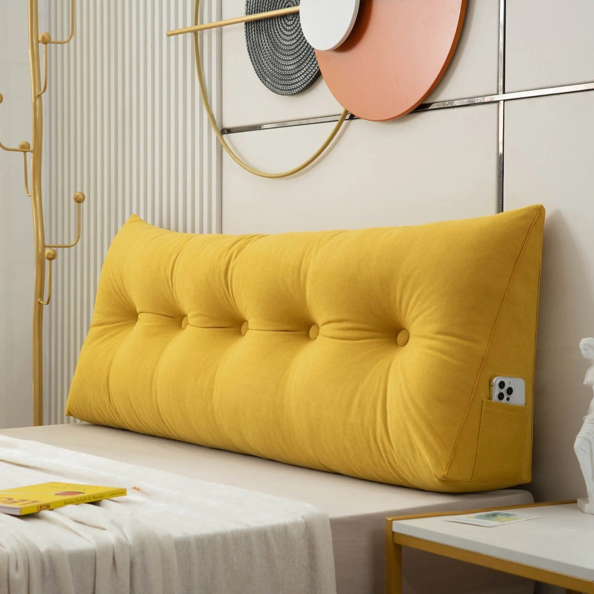 Coussin tête de lit capitonné à passepoil – vue 10