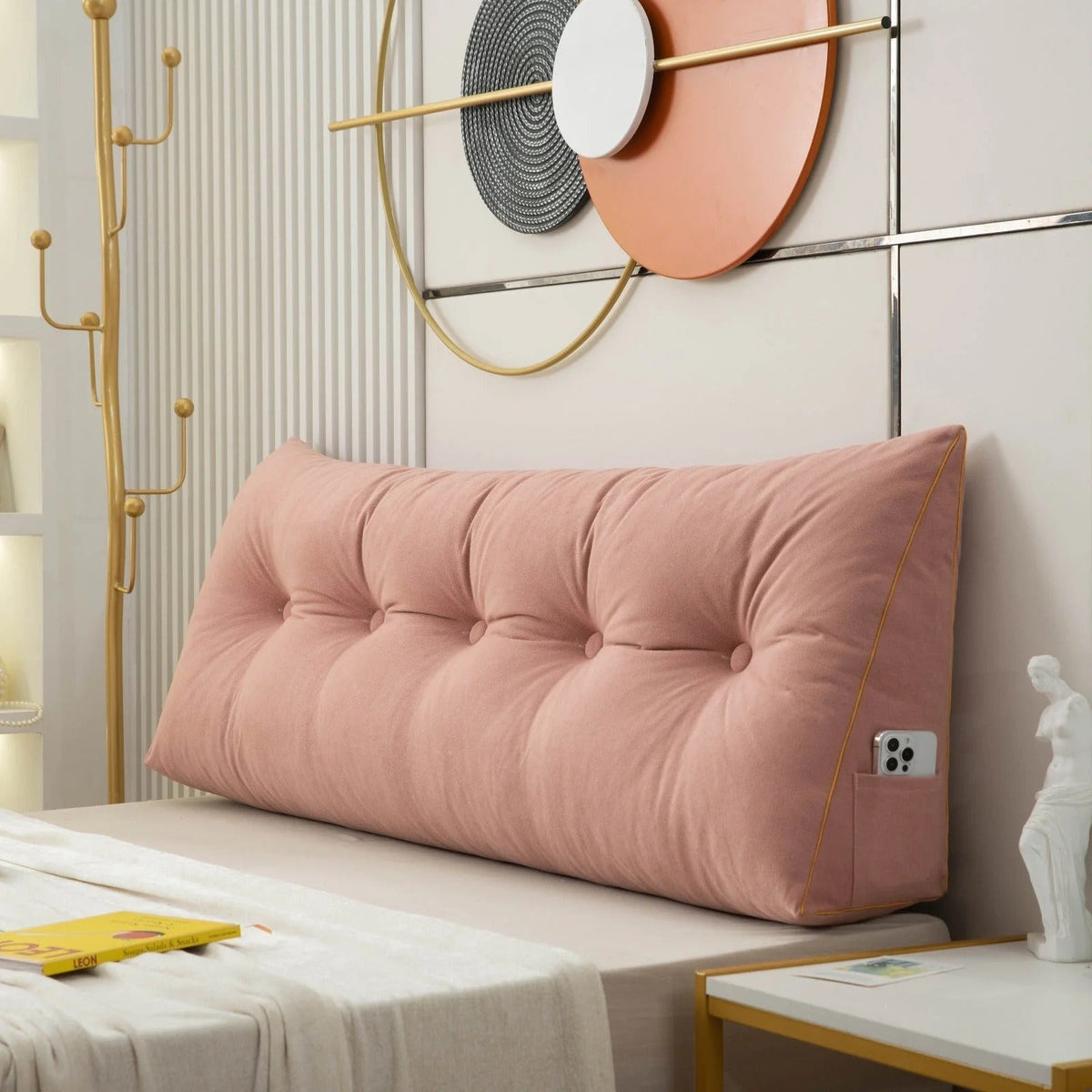 Coussin tête de lit capitonné à passepoil – vue 8