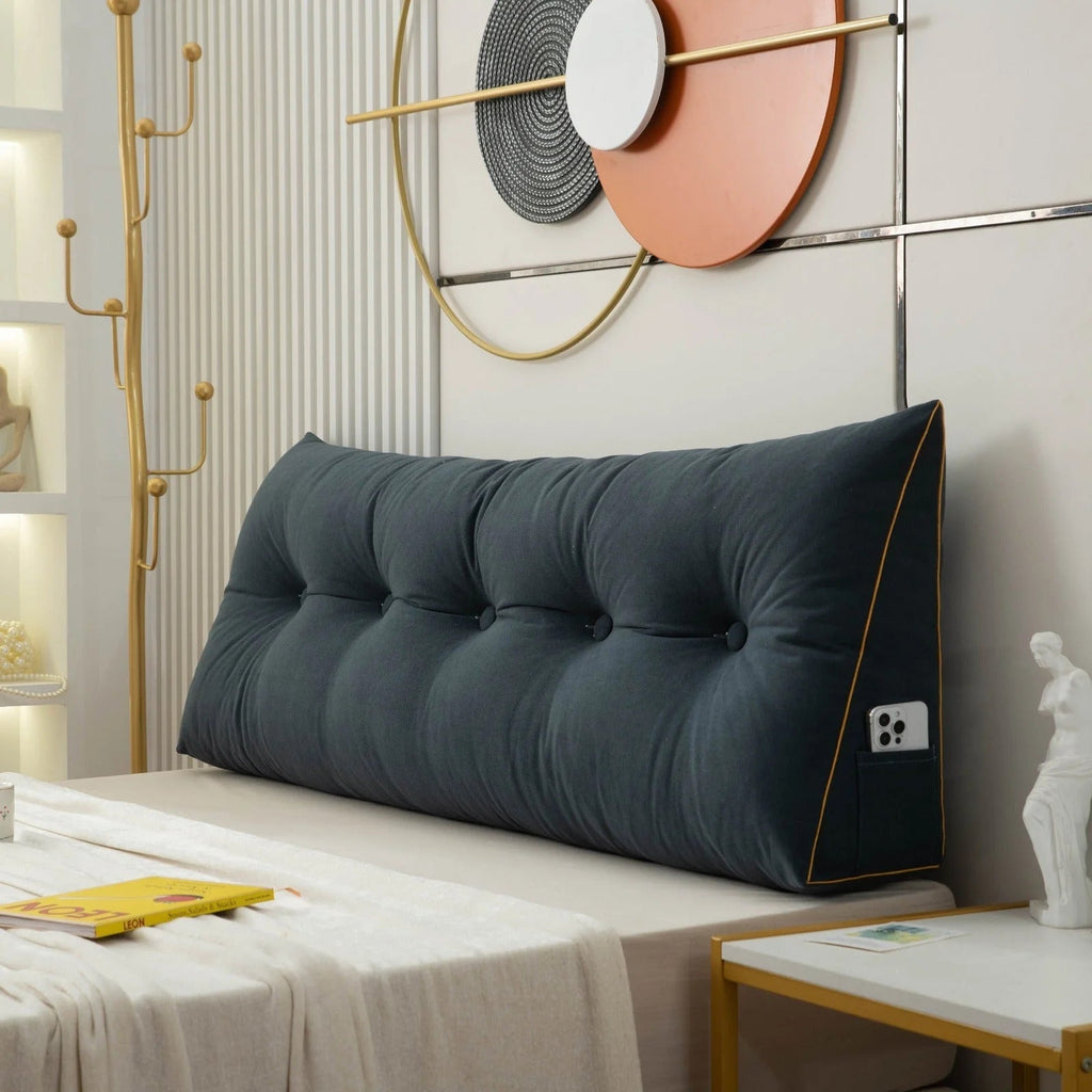 Coussin tête de lit capitonné à passepoil – vue 9
