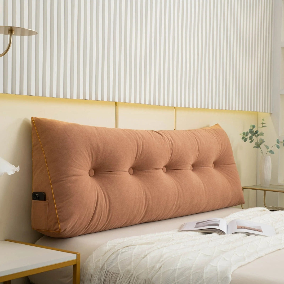 Coussin tête de lit capitonné à passepoil – vue 7