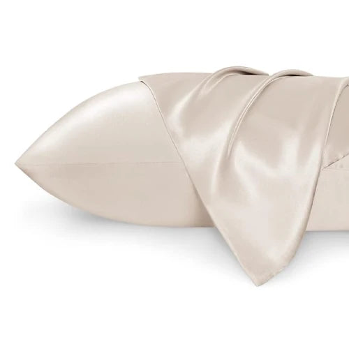 Taies d'oreiller en satin – beige