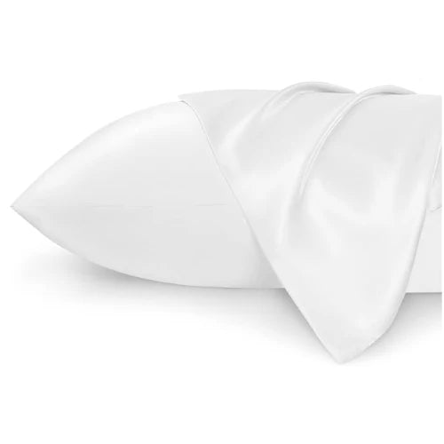 Taies d'oreiller en satin – blanc
