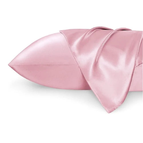 Taies d'oreiller en satin – rose